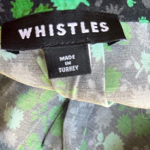 Whistles Green Winter Ditsy Sack Floral Pocket Relaxed Renewable Boho Dress S - Picture 10 of 14